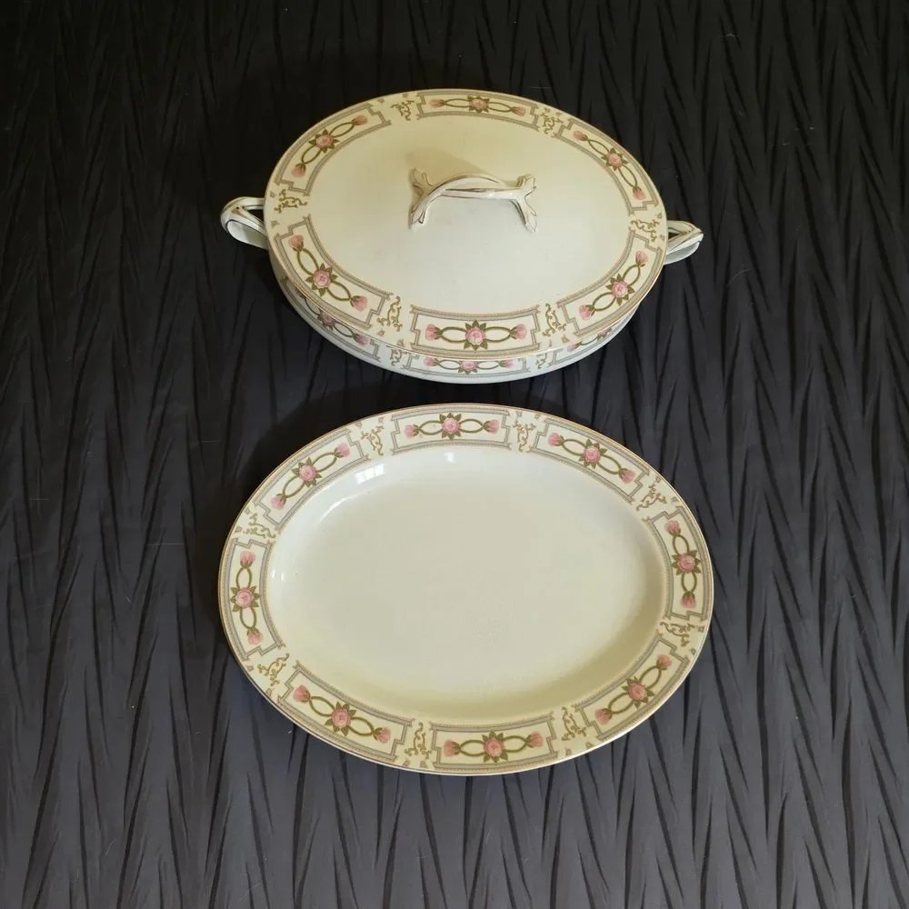 Johnson Brothers Cream and Pink Floral Cookware Set